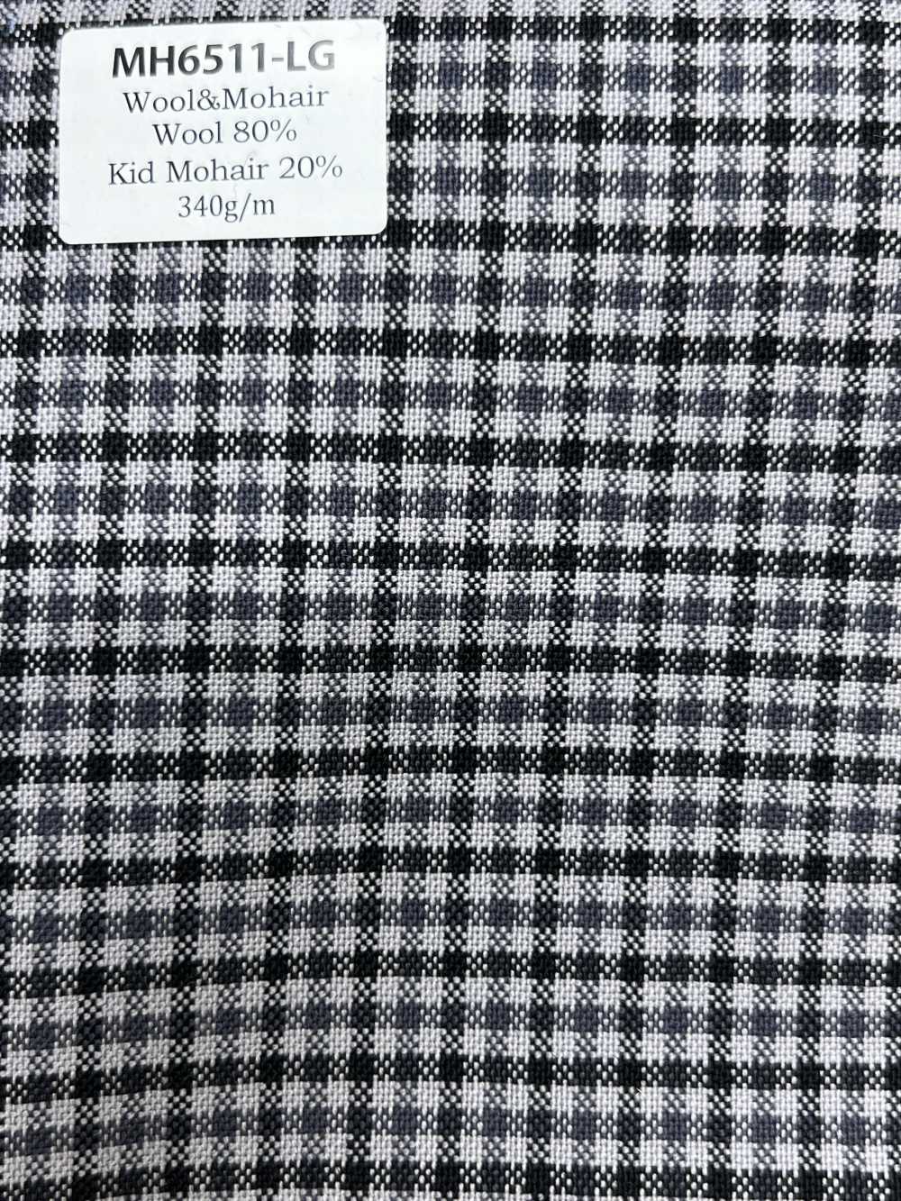 MH6511-LG Standard Lana Mohair Pettinata Made in Japan (Tonic Style) A Quadri Grigio Chiaro[Tessile] HOSOI SYOJI