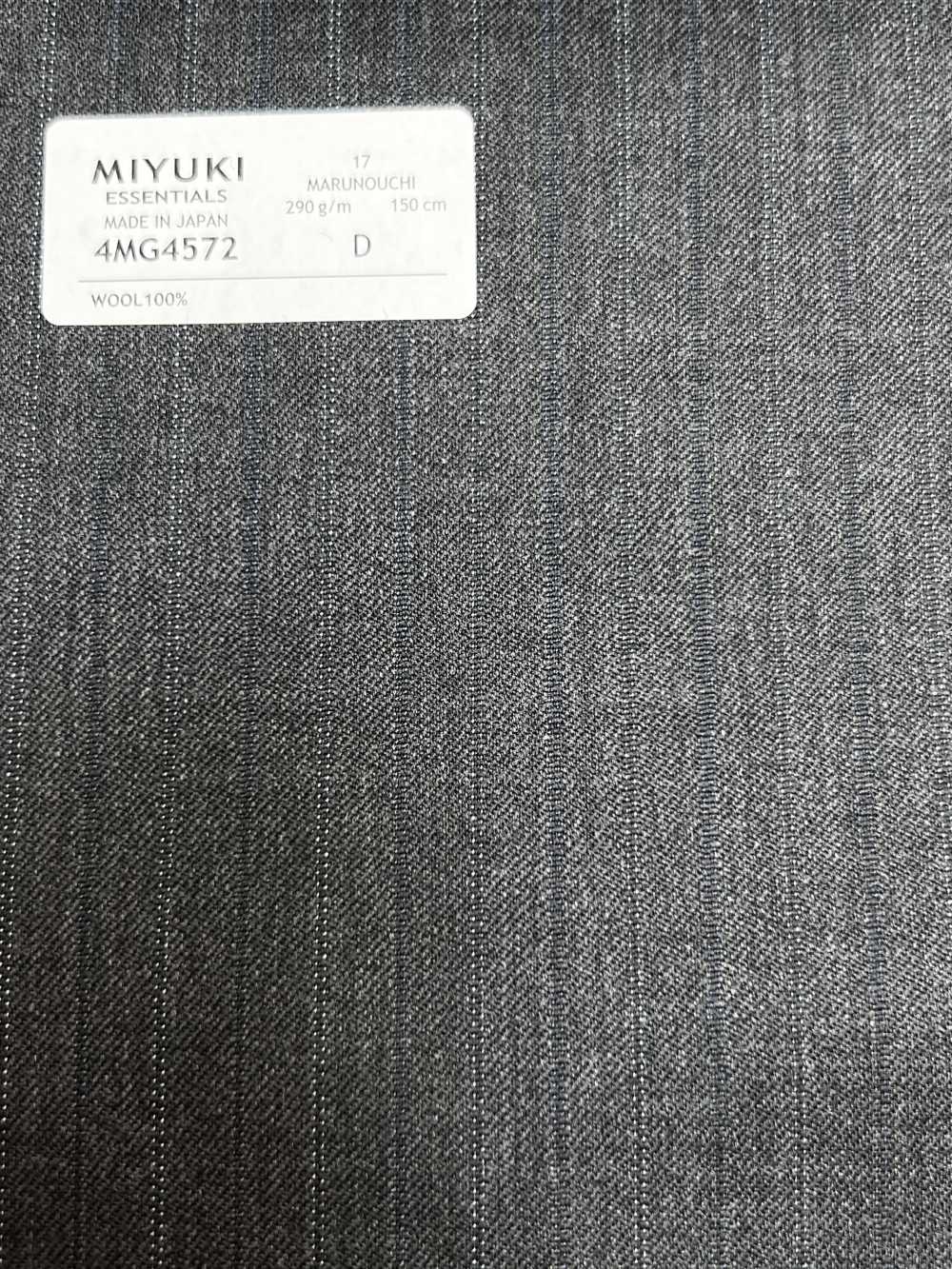4MG4572 26AW MARUNOUCHI Twill rigato grigio medio[Tessile] Lanificio Miyuki