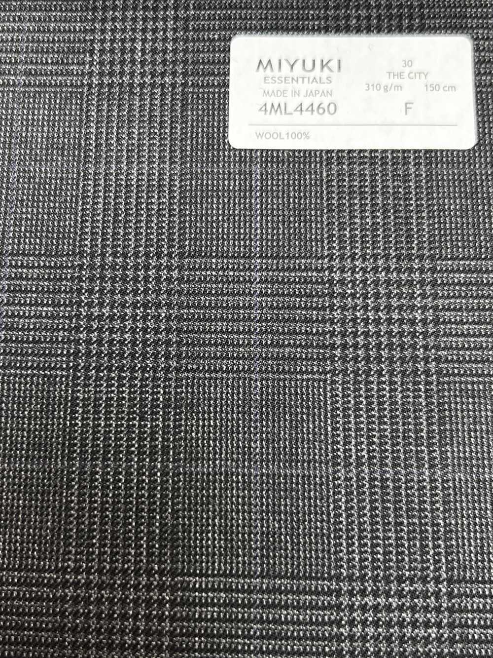 4ML4460 26AW THE CITY Twill a quadri Charcoal Heaven Gray[Tessile] Lanificio Miyuki