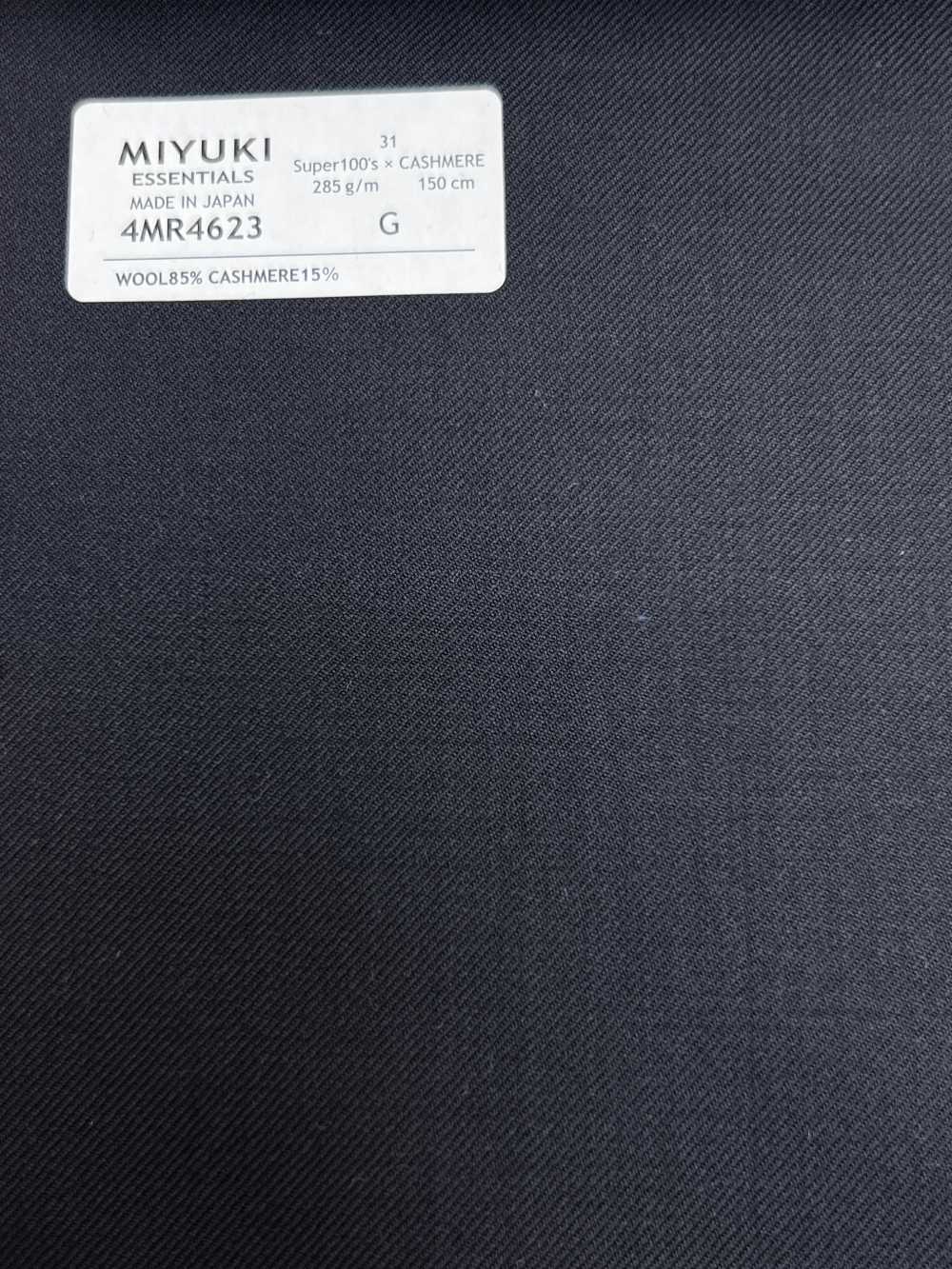 4MR4623 26AW Super100's × Cashmere Blu navy senza fantasia[Tessile] Lanificio Miyuki