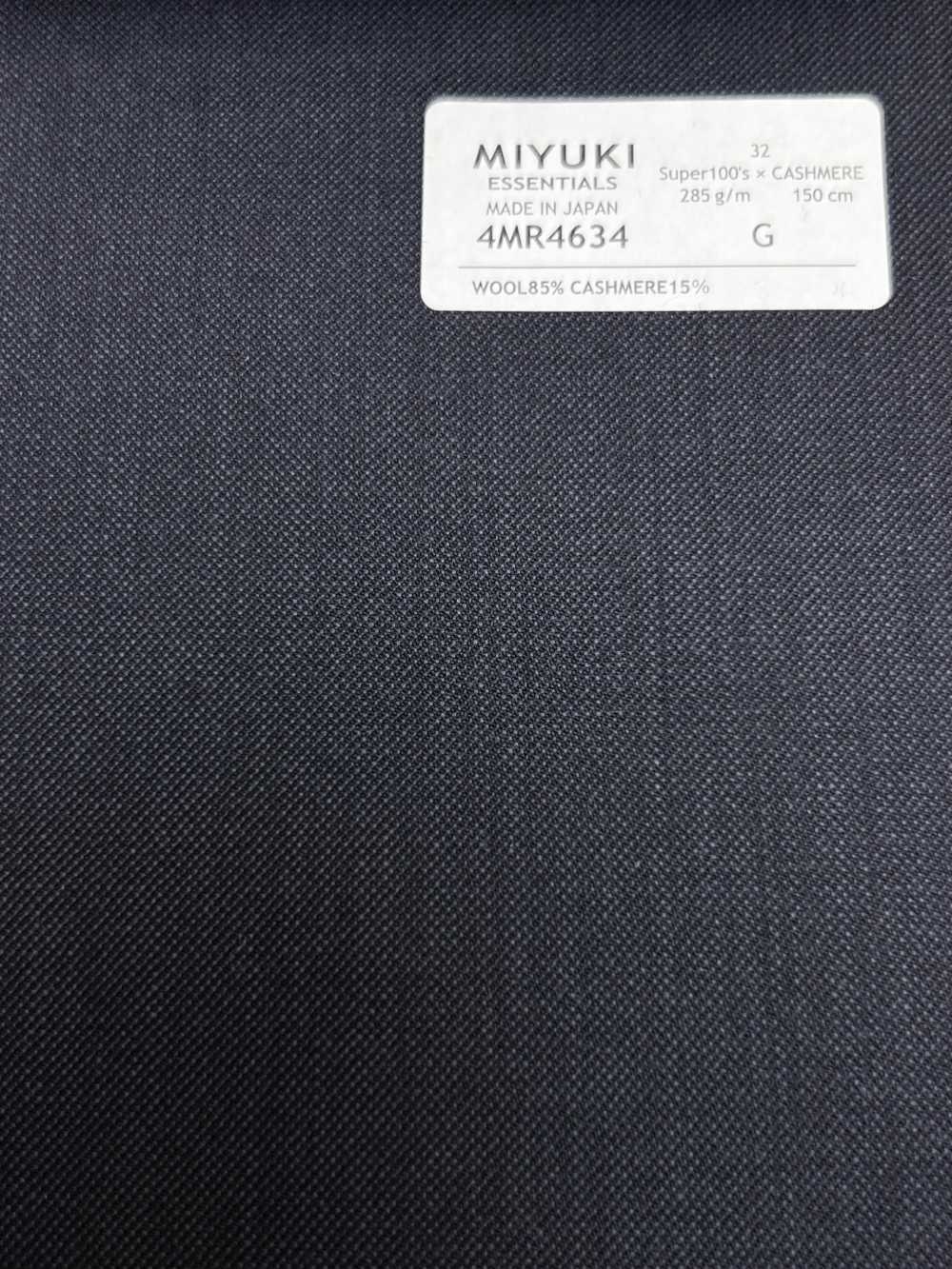 4MR4634 26AW Super100's × Cashmere Blu navy senza fantasia[Tessile] Lanificio Miyuki