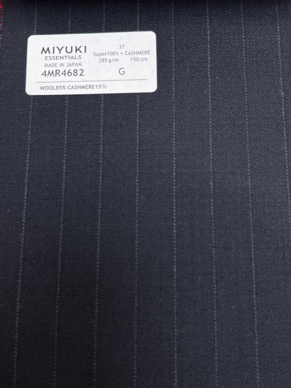 4MR4682 26AW Super100's × Cashmere righe navy[Tessile] Lanificio Miyuki