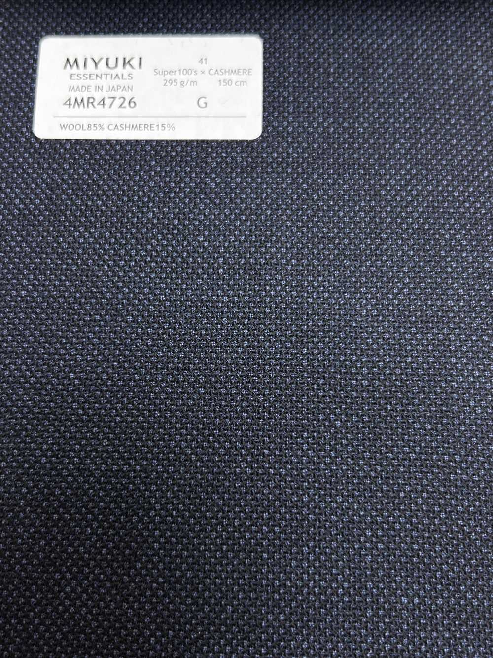 4MR4726 26AW Super100's × CASHMERE blu navy[Tessile] Lanificio Miyuki