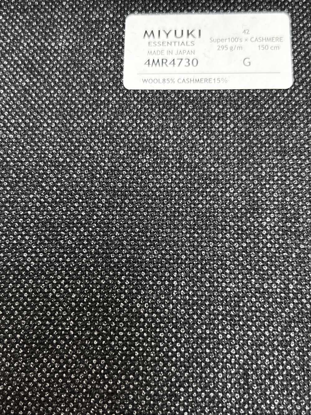 4MR4730 26AW Super 100's × Cashmere Grigio cielo antracite[Tessile] Lanificio Miyuki