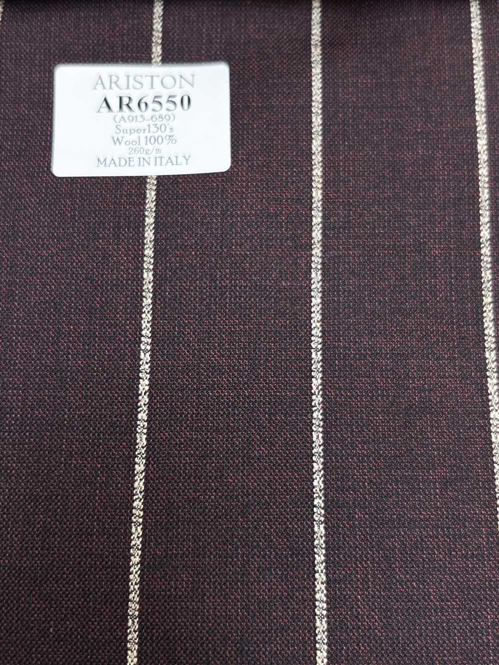 AR6550 ARISTON Super 130's a righe marroni e bianche[Tessile] HOSOI SYOJI