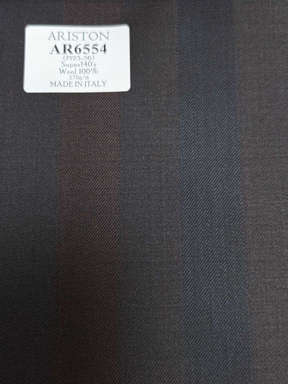 AR6554 ARISTON Super 140's a righe marroni[Tessuti] HOSOI SYOJI