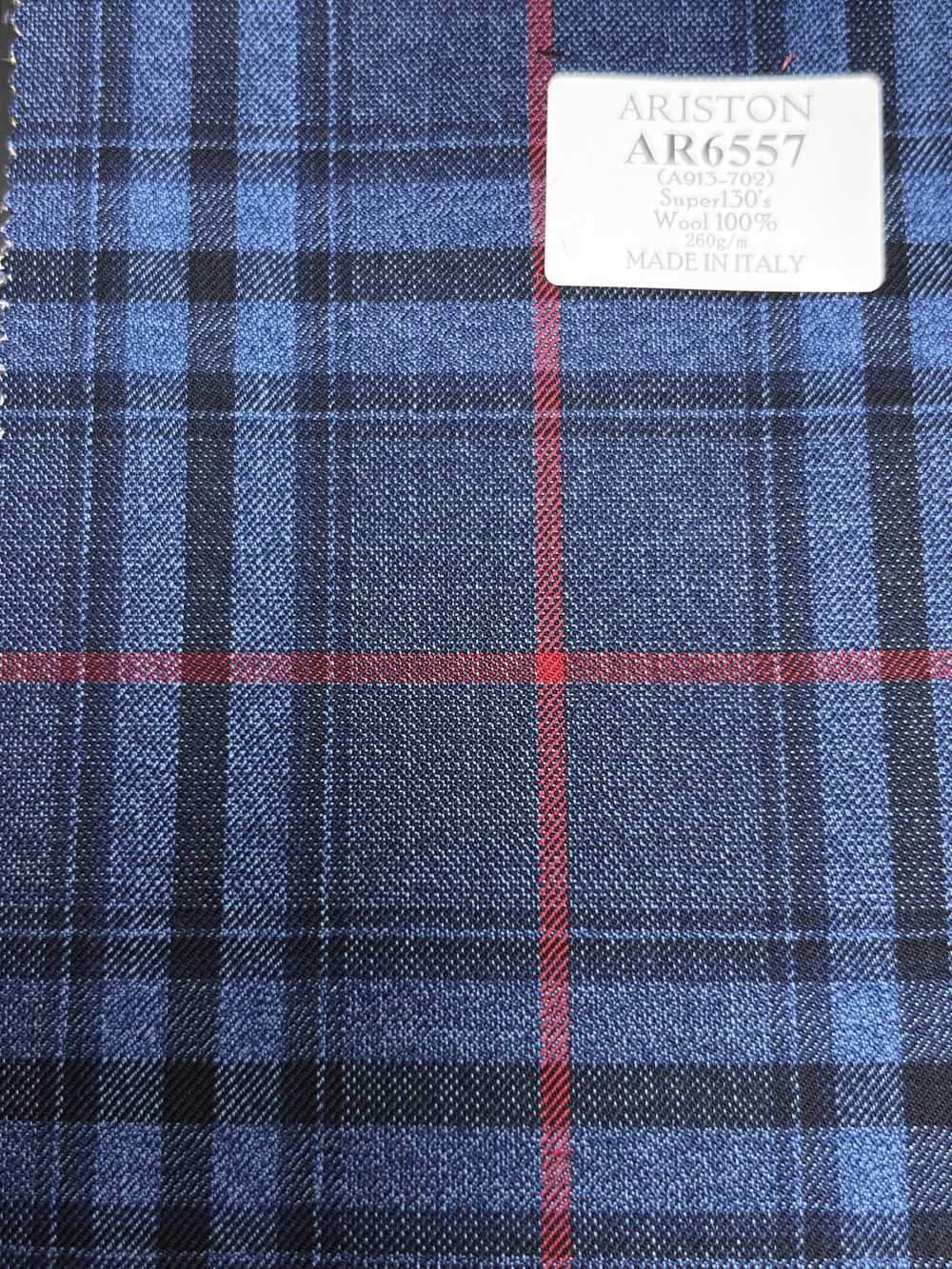AR6557 ARISTON Super130's quadri blu navy[Tessuti] HOSOI SYOJI