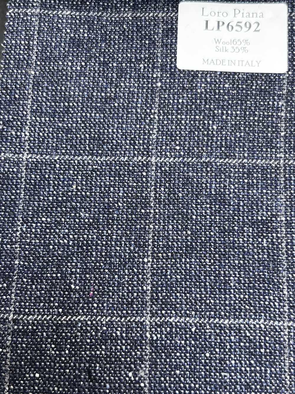 LP6592 Loro Piana a quadri blu navy[Tessile] HOSOI SYOJI