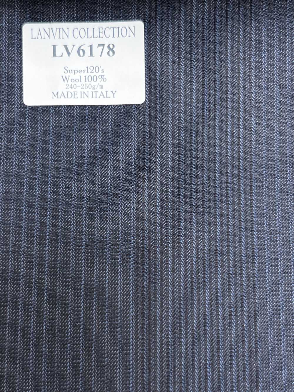 LV6178 LANVIN COLLECTION Super120's riga blu navy[Tessile] HOSOI SYOJI