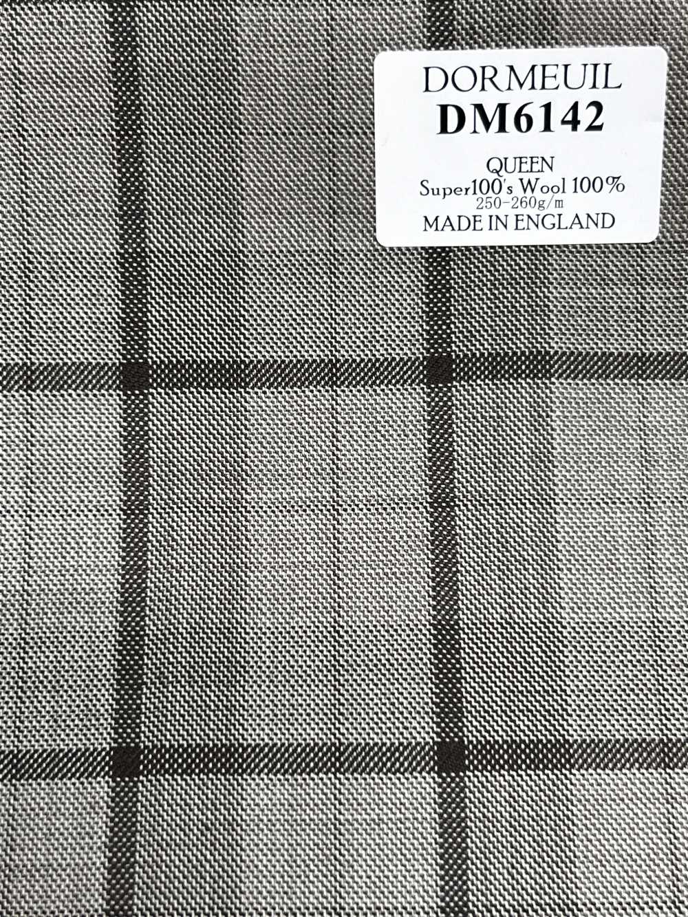 DM6142 DORMEUIL QUEEN Super 100's Quadri Beige x Nero[Tessuti] HOSOI SYOJI