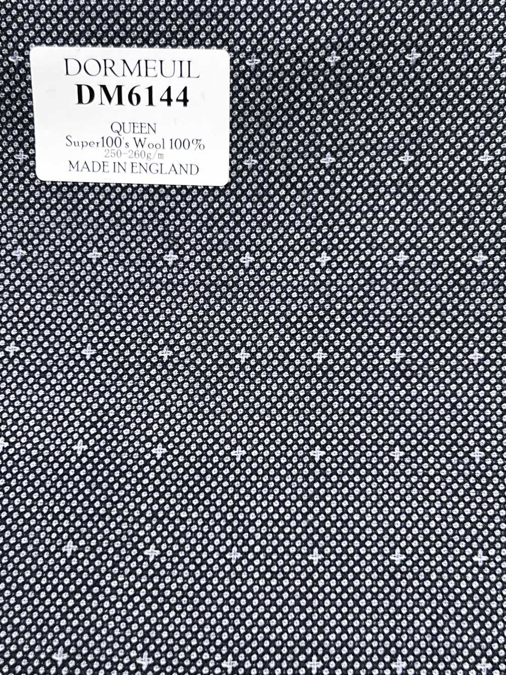 DM6144 DORMEUIL QUEEN Super100's motivo Sashiko nero x bianco[Tessuti] HOSOI SYOJI