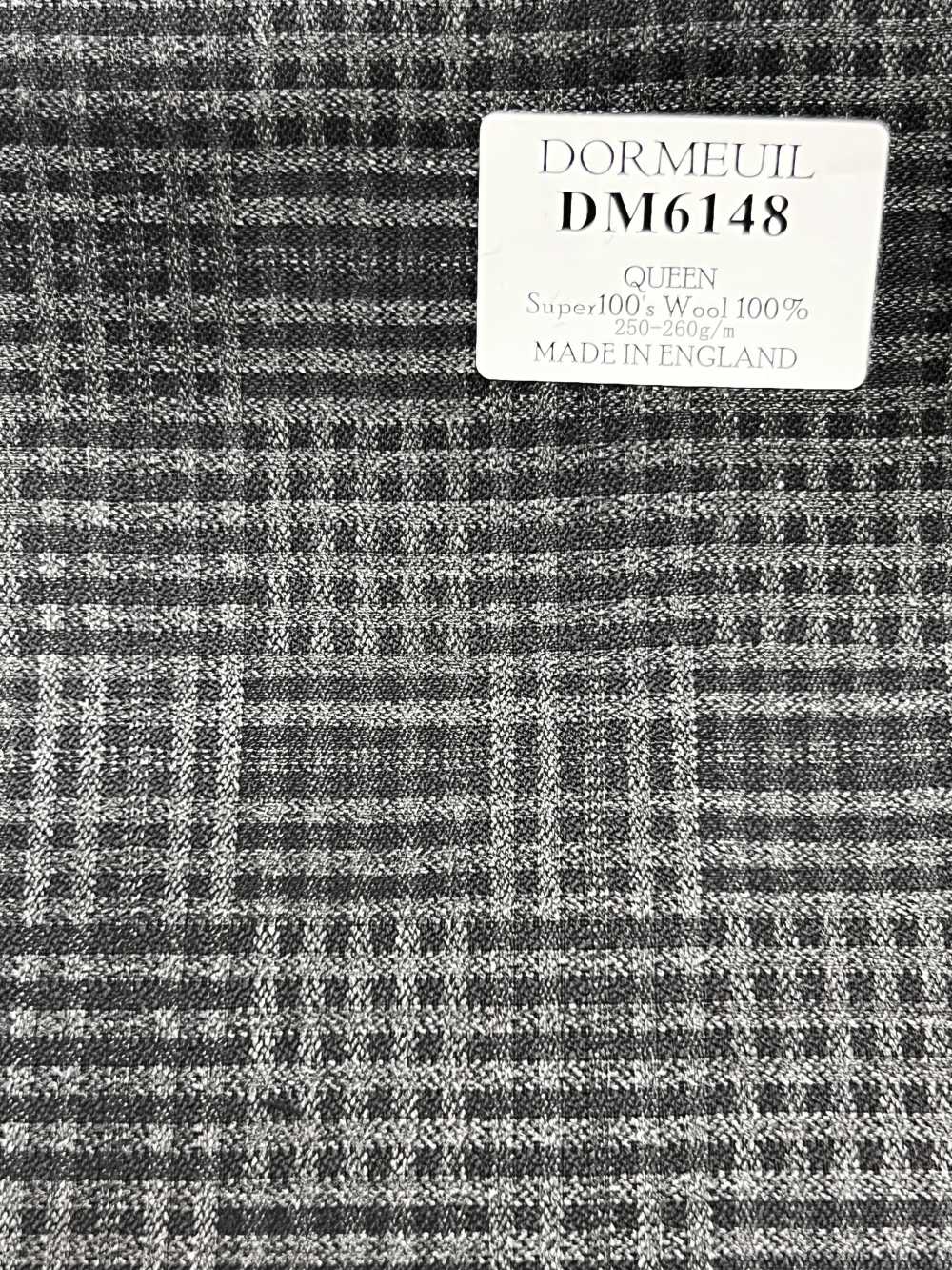 DM6148 DORMEUIL QUEEN Super100's Quadri grigi[Tessuti] HOSOI SYOJI