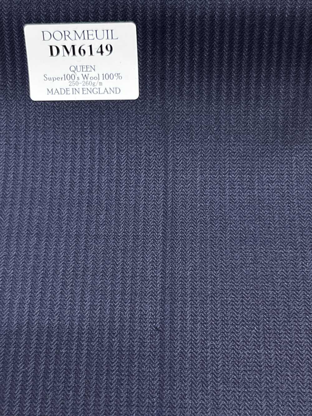 DM6149 DORMEUIL QUEEN Super100's a righe blu navy[Tessuti] HOSOI SYOJI