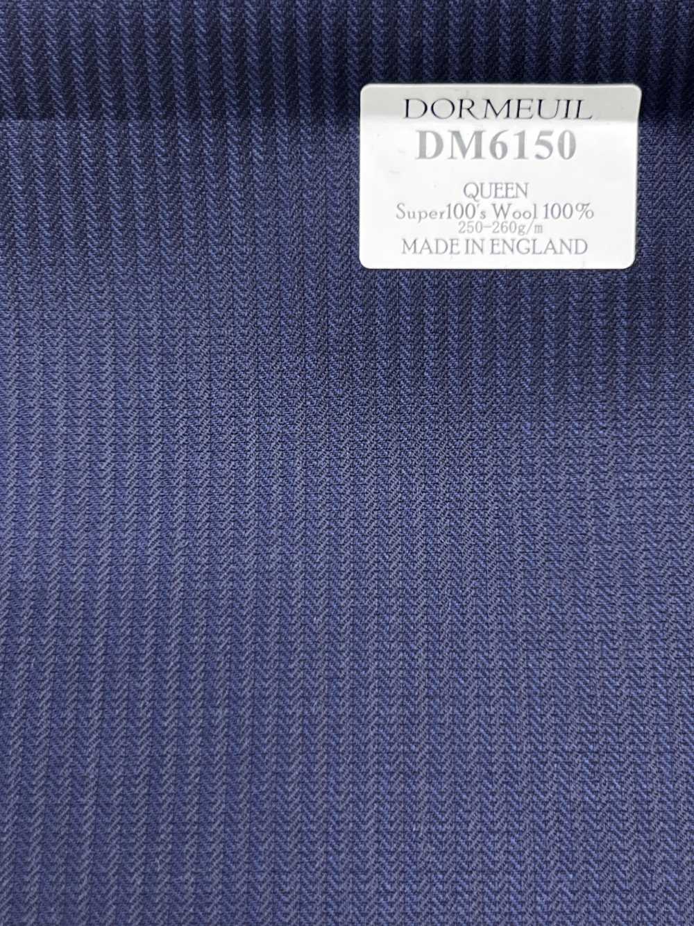 DM6150 DORMEUIL QUEEN Super100's a righe blu navy[Tessuti] HOSOI SYOJI