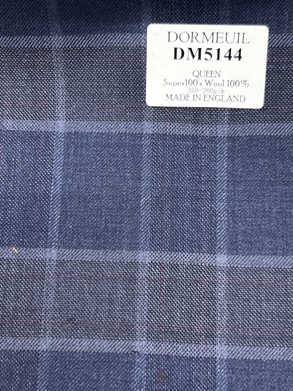 DM5144 DORMEUIL QUEEN Super100's Quadri blu navy[Tessuti] HOSOI SYOJI