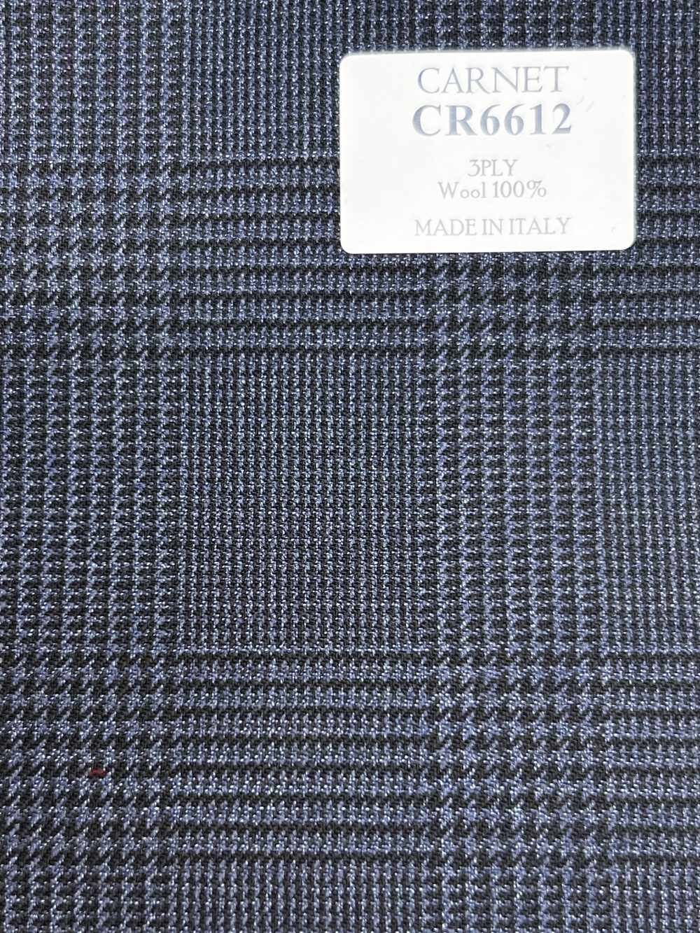 CR6612 CARNET 3 fili blu navy Glen Check[Tessuti] HOSOI SYOJI