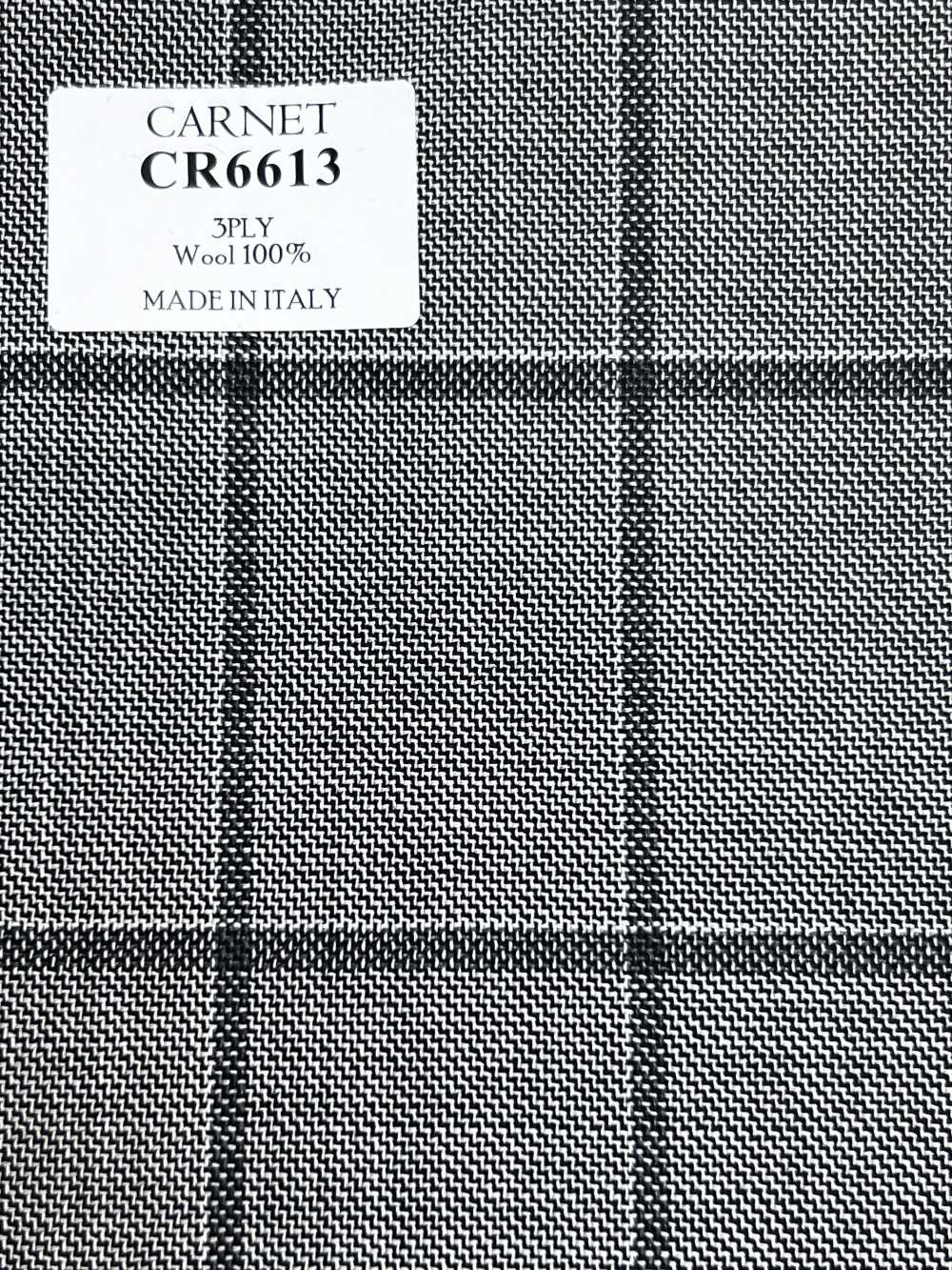 CR6613 CARNET a 3 fili quadri grigio chiaro[Tessuti] HOSOI SYOJI