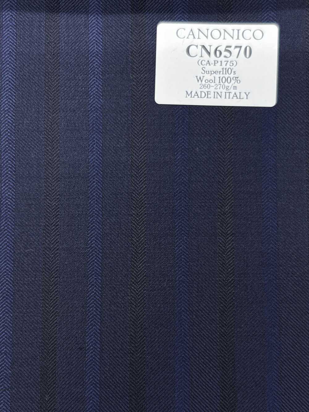 CN6570 CANONICO Super 110's a righe blu navy[Tessuti] HOSOI SYOJI