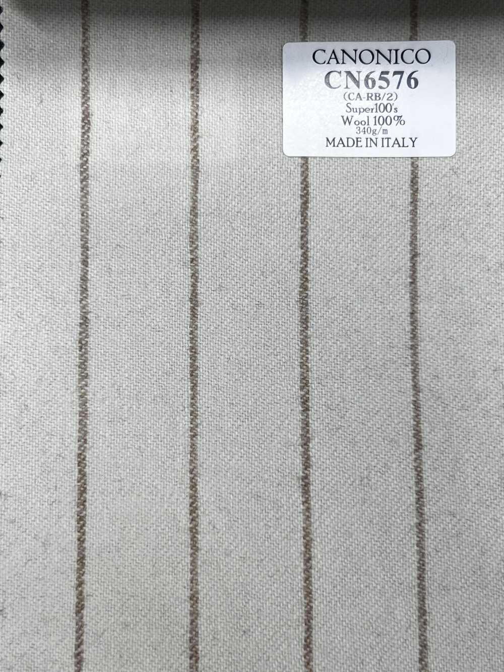 CN6576 CANONICO Super110's rigato avorio × beige[Tessuti] HOSOI SYOJI
