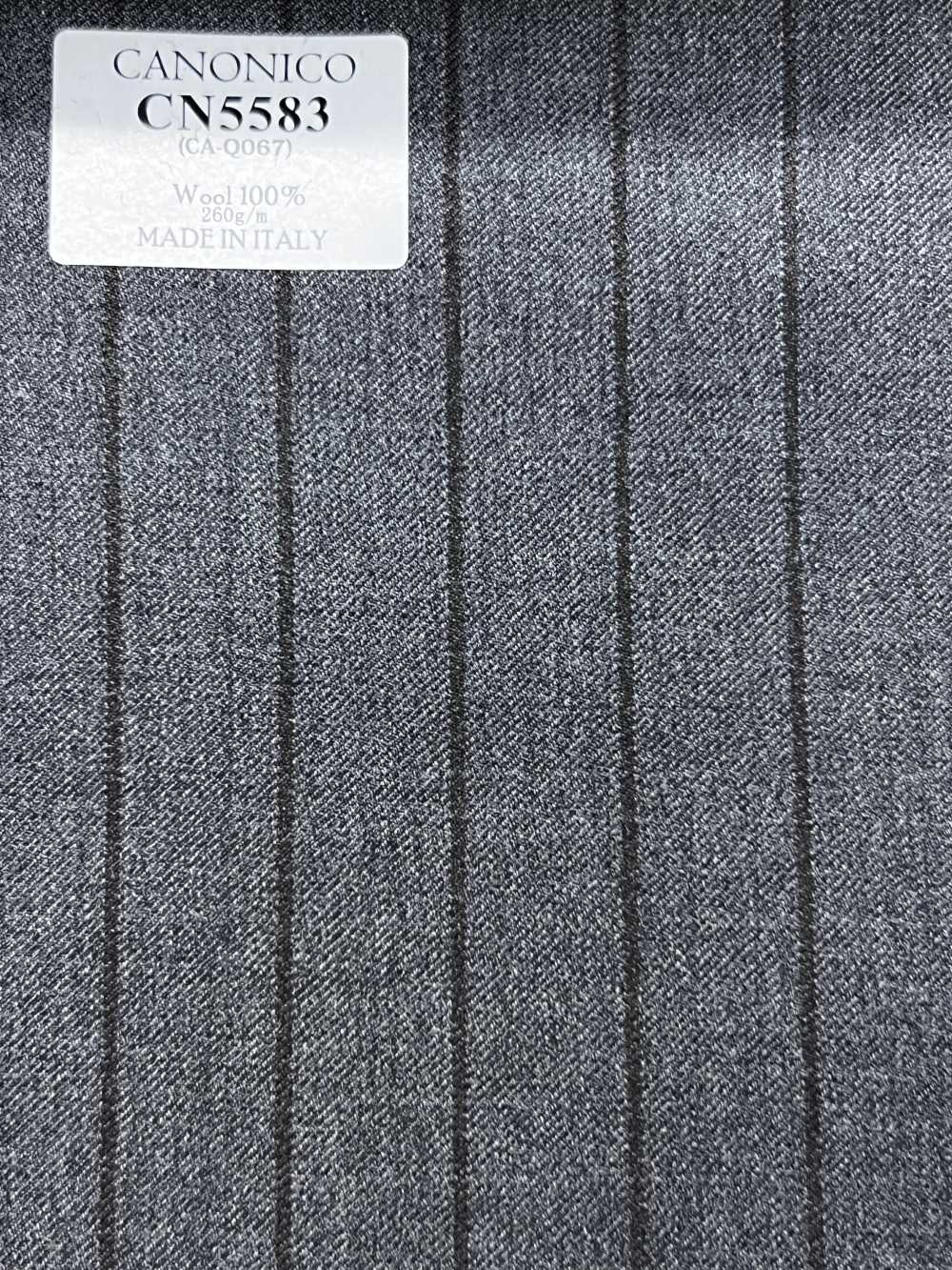 CN5583 CANONICO Super 110's Grigio x marrone a righe[Tessile] HOSOI SYOJI