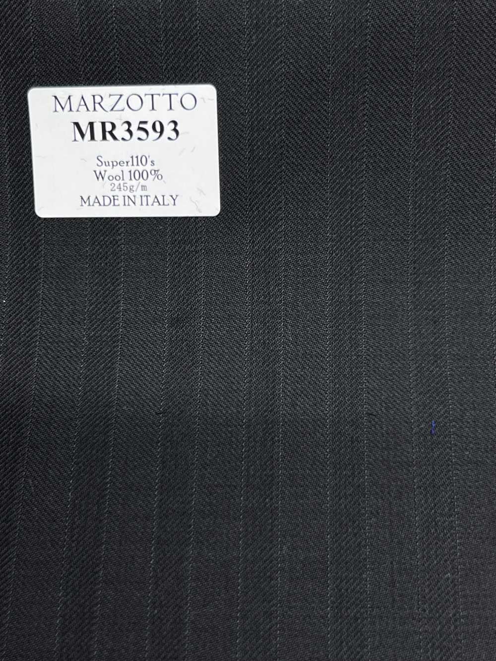MR3593 MARZOTTO Super110's rigato nero[Tessile] HOSOI SYOJI