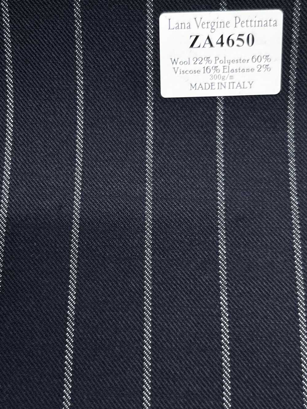 ZA4650 Lana vergine pettinata a righe blu navy × bianche[Tessile] HOSOI SYOJI