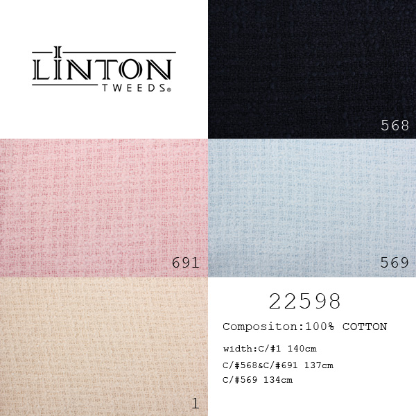 22598 LINTON Tessuto Esterno In Tessuto Tweed Linton Britannico[Tessile] LINTON