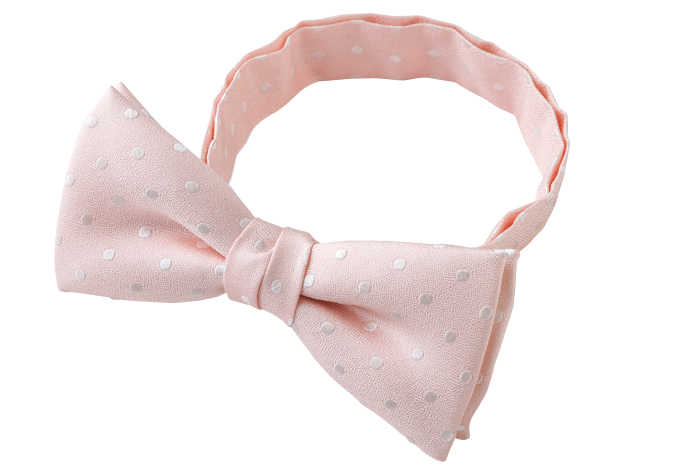 BF-974 Papillon In Seta Domestica Con Motivo A Pois Rosa[Accessori Formali] Yamamoto(EXCY)