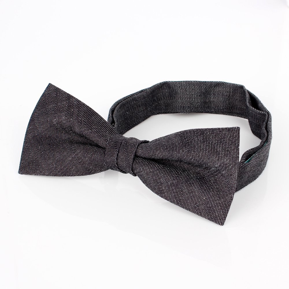 BF-D02 Cravatta Farfalla Pima Cotone Denim Blu Navy[Accessori formali] Yamamoto(EXCY)