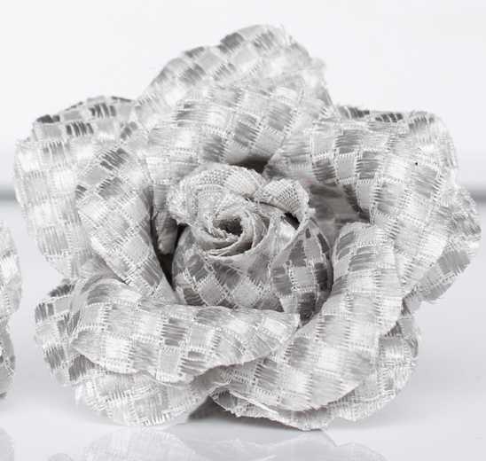 BTA-985 Boutonniere Jacquard Di Seta Giapponese, Motivo Piqué, Grigio Chiaro[Accessori Formali] Yamamoto(EXCY)