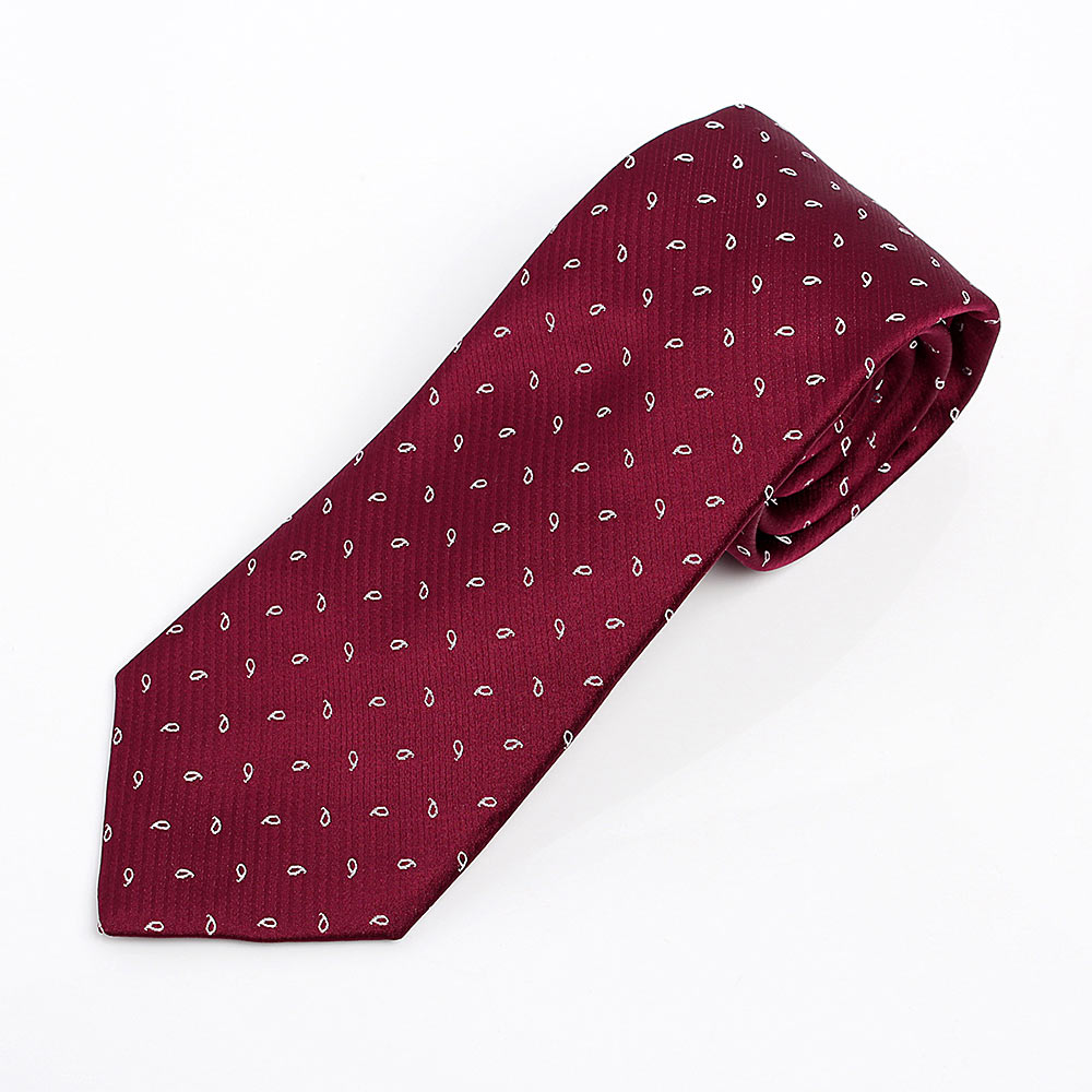 HVN-24 Cravatta Fatta A Mano Con Motivo A Punti Paisley E Vino Utilizzando Il Tessuto VANNERS[Accessori Formali] Yamamoto(EXCY)