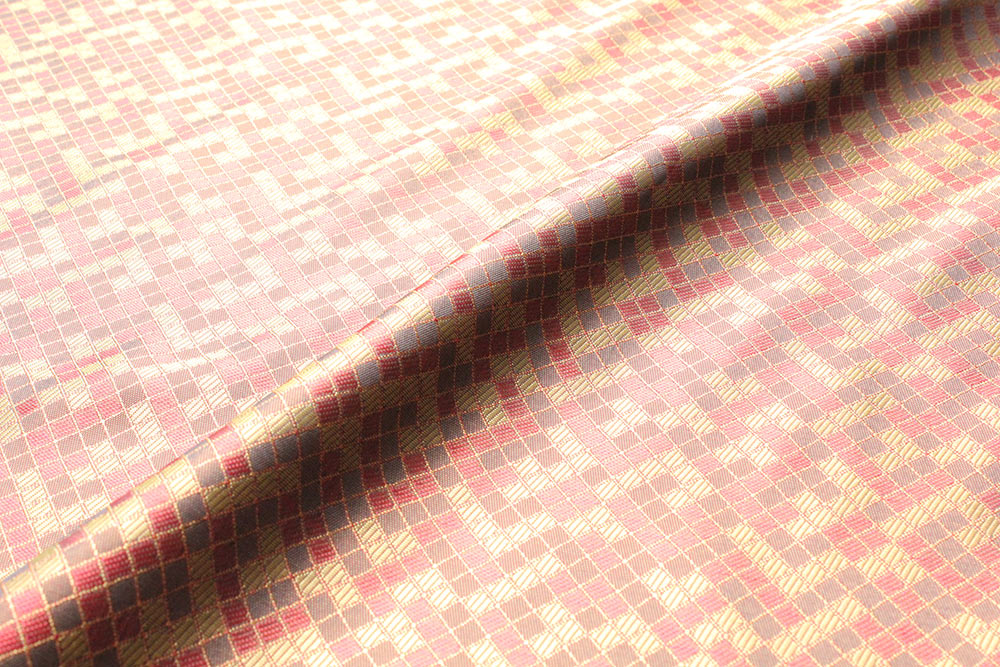 KS1001 [outlet] Cupro Tinto Al 100%, Prodotto A Fujiyoshida, Gioco Di Mosaici[Liner]