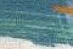 Blu Vintage Foglia Astratta