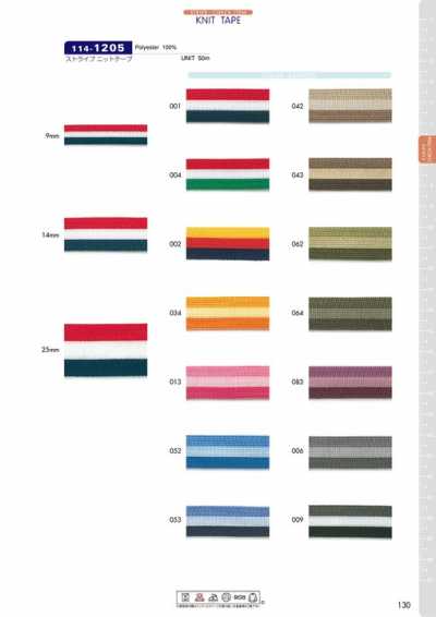114-1205 Nastro in maglia a righe