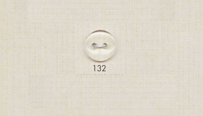 132 DAIYA BUTTONS Bottone trasparente in poliestere a due fori