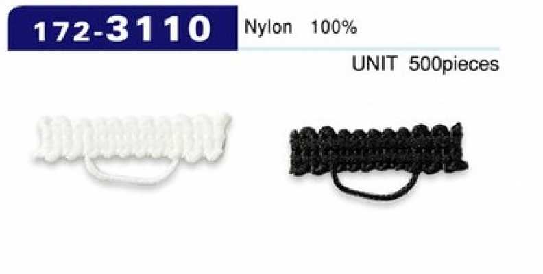 172-3110 Cordoncino intrecciato per asole e bottoni, orizzontale, 25 mm (500 pz)