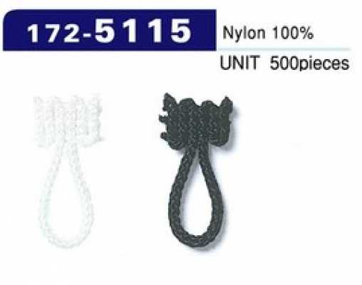 172-5115 Asole e bottoni, tipo cordoncino intrecciato, lunghezza totale 23 mm (confezione da 500)