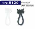 172-5120 Bottone Ad Anello Intrecciato, Lunghezza Totale 30 Mm (500 In Una Confezione)