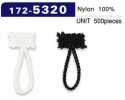 172-5320 Asole e bottoni, tipo cordoncino a catena, lunghezza totale 30 mm (500 pz.)