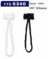 172-5340 Asole e bottoni, tipo cordoncino a catena, lunghezza totale 52 mm (500 pezzi)