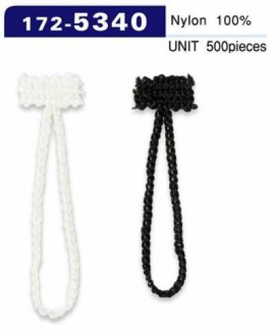 172-5340 Asole e bottoni, tipo cordoncino a catena, lunghezza totale 52 mm (500 pezzi)