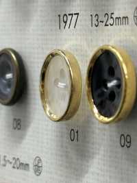 1977 Elegante Bottone A 4 Fori Di Lusso Per Camicie[Pulsante] DAIYA BUTTON(DAIYA BUTTON) Sottofoto