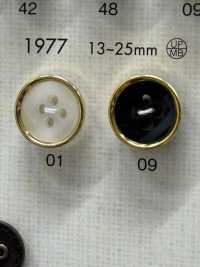 1977 Elegante Bottone A 4 Fori Di Lusso Per Camicie[Pulsante] DAIYA BUTTON(DAIYA BUTTON) Sottofoto