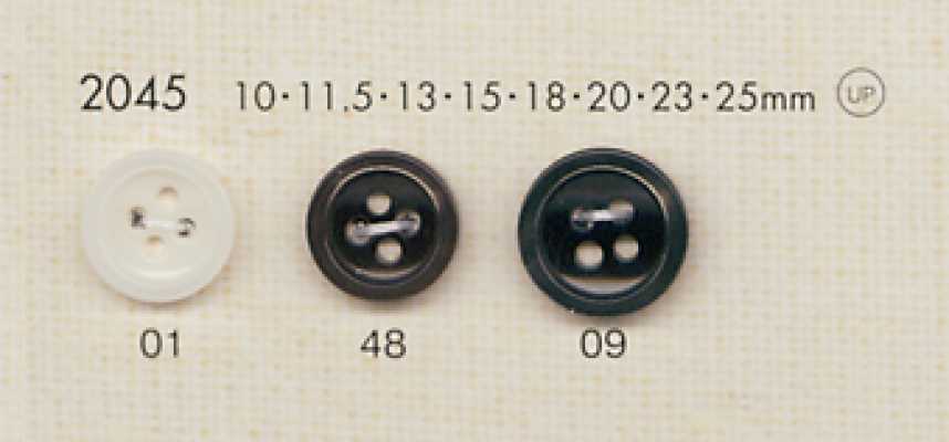 2045 DAIYA BUTTONS Bottoni in poliestere effetto conchiglia