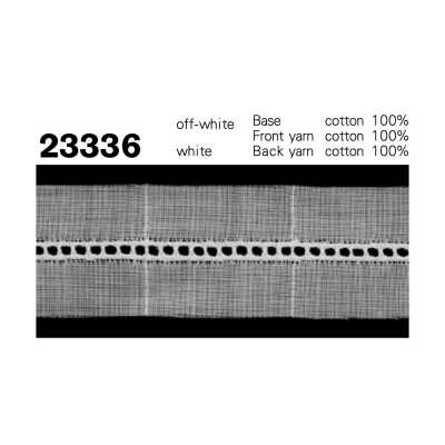 23336 Merletto stretto a inserzione in cotone