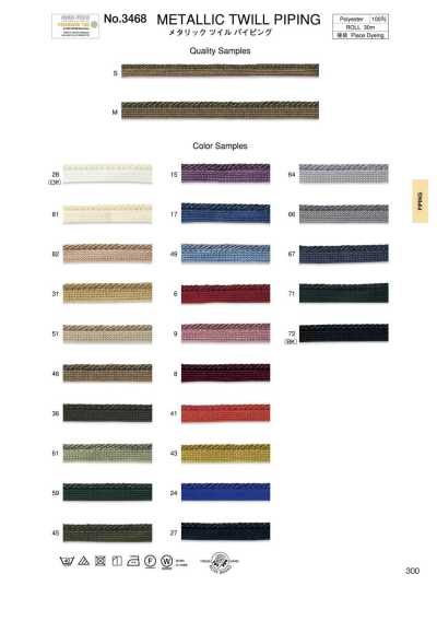 Profilo in twill metallizzato