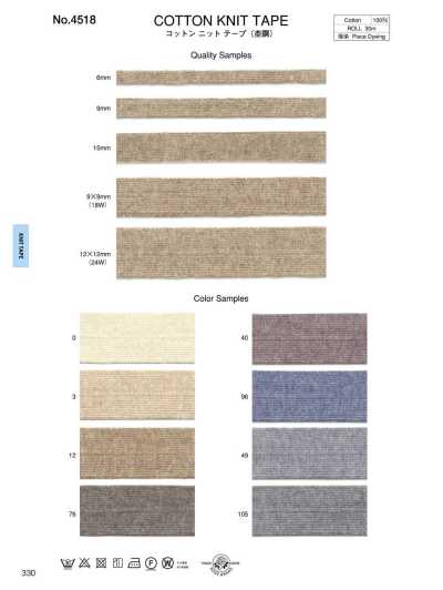 4518 Nastro in maglia di cotone melangiato