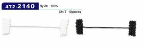 472-2140 Chiusura per fodera con asola a cordoncino, tipo cordoncino intrecciato, lunghezza totale 52 mm (Quantità: 10)