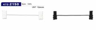 472-2150 Fermacordino per asole e bottoni in cordino intrecciato Lunghezza totale 62 mm (10 pz)