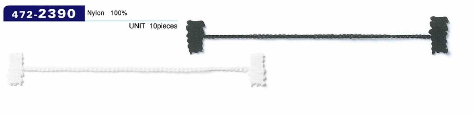 472-2390 Fermo per cordino per asole e bottoni, tipo a cordino a catena, lunghezza totale 102 mm (10 pz)